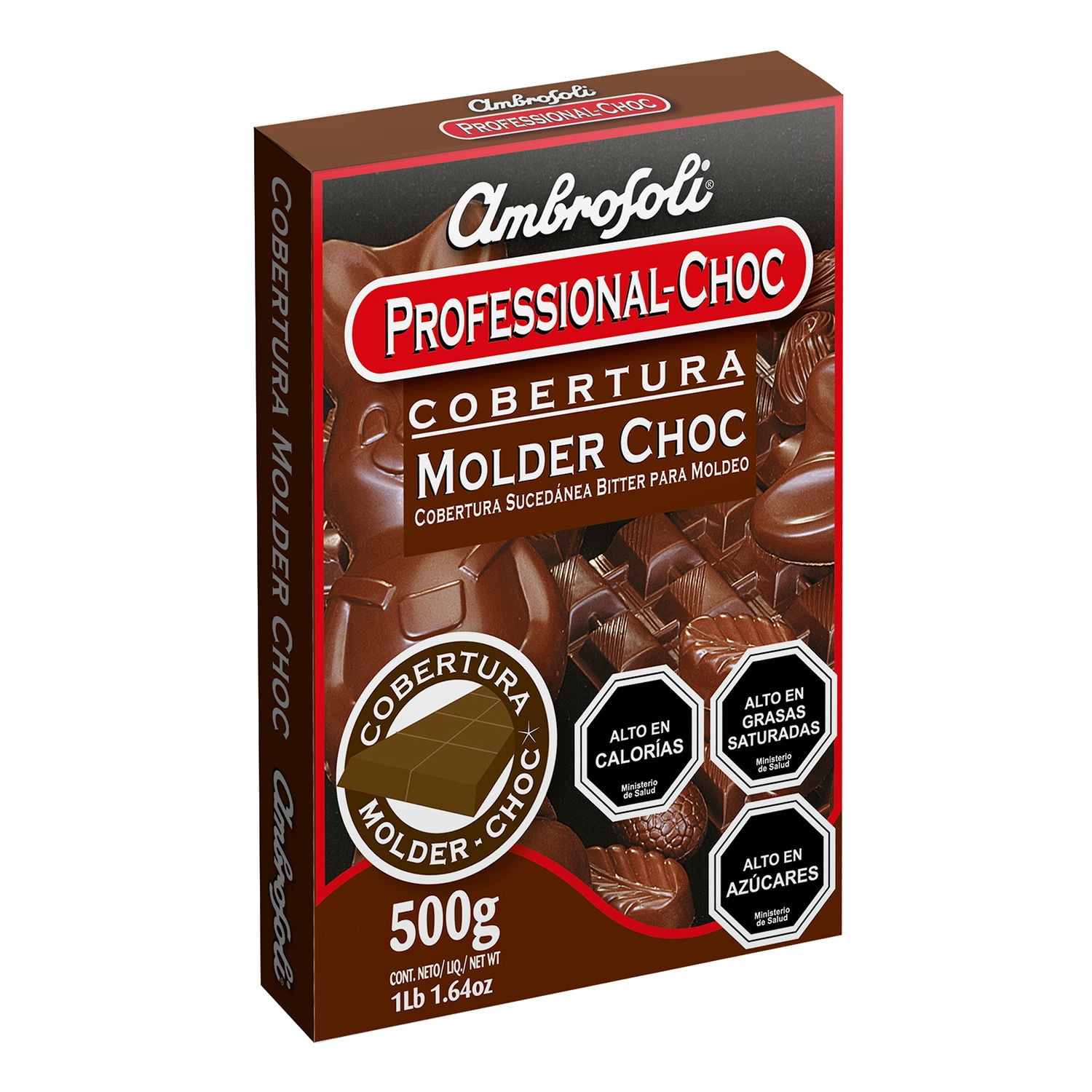 Cobertura Chocolate Amargo Caja 500 g Ambrosoli