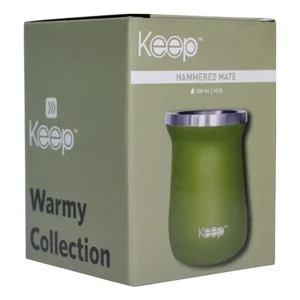 Mate Hammered 300 Ml Keep Acero Inoxidable Verde Musgo