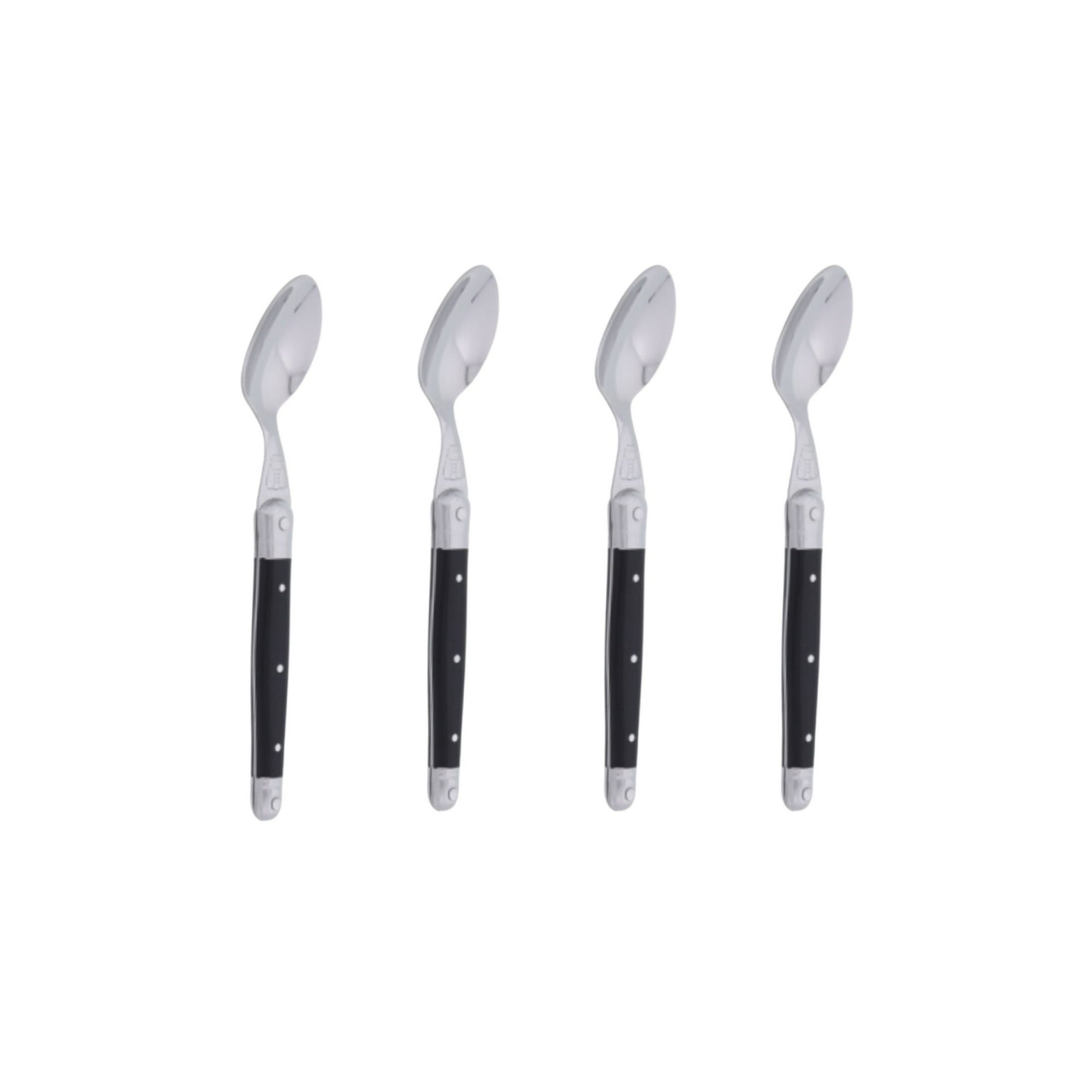 Laguiole Jean Dubost - Set 4 Cucharas Moka Negro