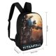 thumbnail image 2 of Titanfall-theme Backpack, Campus style schoolbag Bookbag with Adjustable Shoulder Straps And Large Zip Compartment, Unisex Travel Bags., 2 of 6