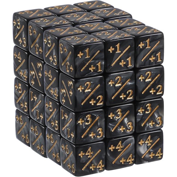 Dados contadores D6 TOPPERFUN de acrílico, 0.63 pulgadas