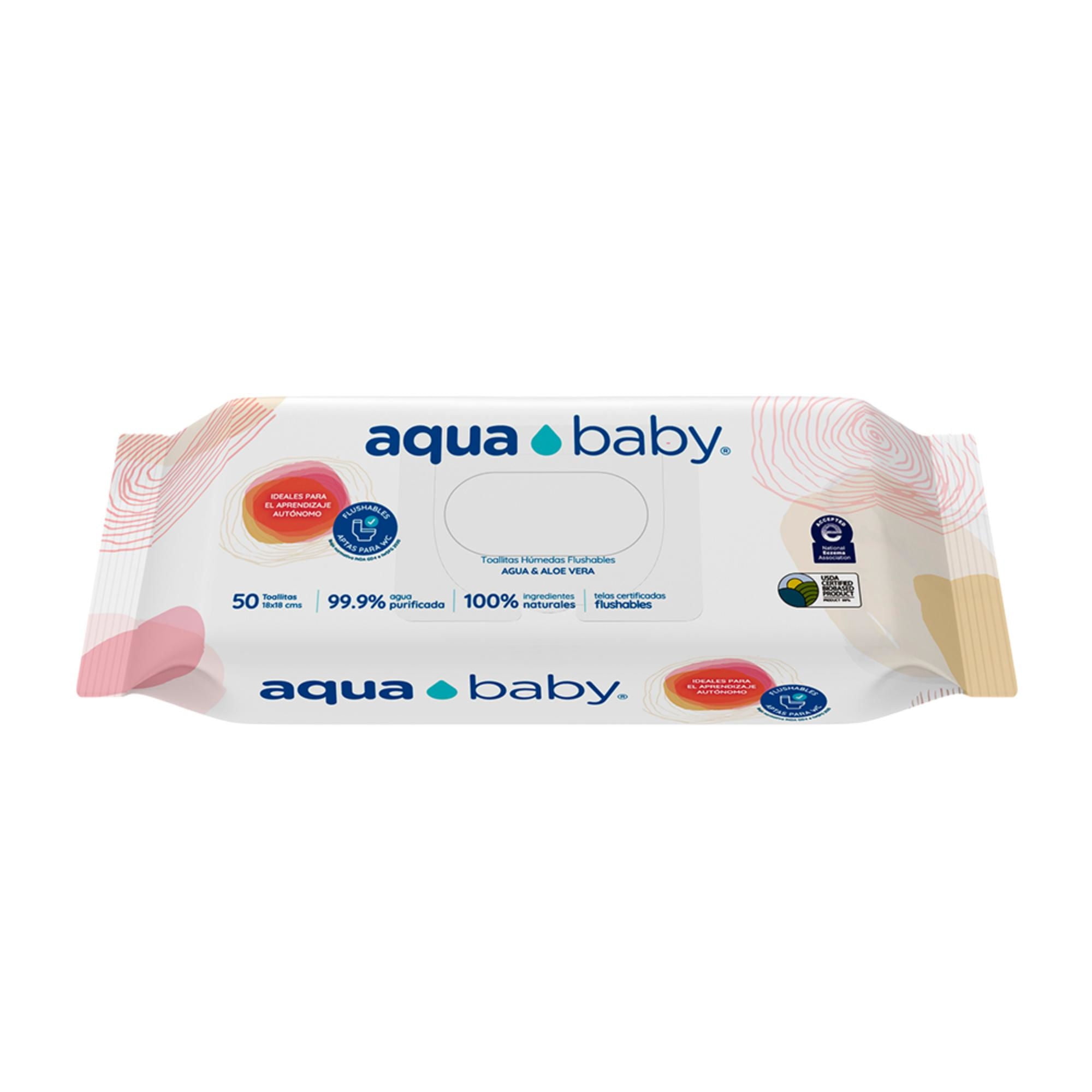 Toallitas Húmedas 99,9% Agua Purificada 50 Un Aqua Baby