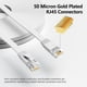 thumbnail image 2 of Cable Ethernet Jadaol Cat 6 de 25 pies y 10 Gbps, compatible con Cat8 Cat7, blanco, 2 of 6
