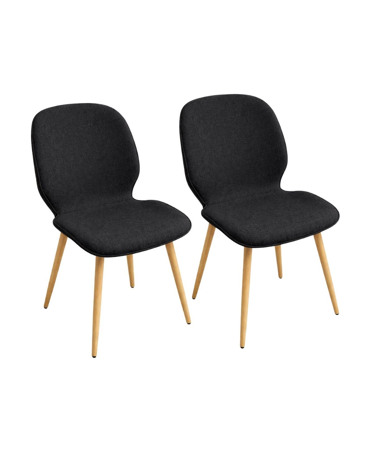 Habita2 Chile - Pack 2 Sillas Tapiz Lino Gabriely - Negro