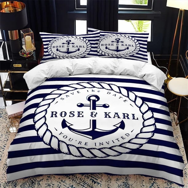 Nautical Series Bedding Set Boys Girls Duvet Cover Pillowcase Bed Kids Adult Fashion Home Textileextile