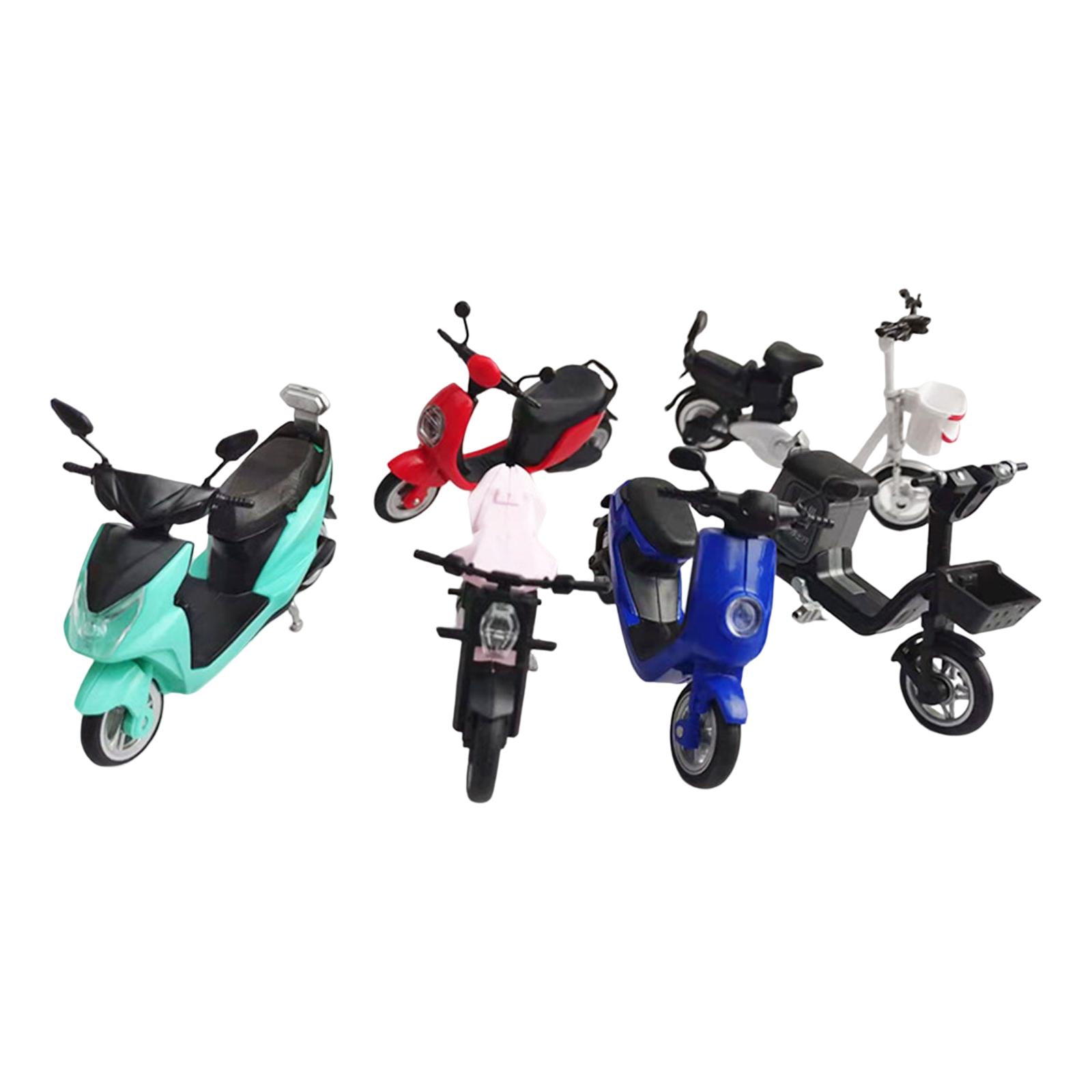 Magideal - 6 Uds 4d 1/24 Kits De Modelo De Motocicleta Eléctrica Juguete Para Niños Kits De Modelo De Construcción De Motocicleta Eléctrica Colección De Juguetes