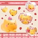 thumbnail image 3 of Juguete de Apretar Hamee Gato con Fresa Jumbo de Subida Lenta, 3 of 8