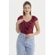 thumbnail image 1 of Polera Mujer Con Vuelos Rojo, 1 of 4