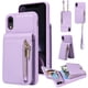 thumbnail image 1 of Stylish & Secure Wallet Case for iPhone 14/13/12/11 Pro Max/XR/XS Max/SE 2020 - RFID Credit Cards Holder, Zipper Leather Case With Wrist Strap & Handbag Case, 1 of 3
