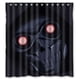 thumbnail image 1 of Cortina de ducha con diseño de calavera zombi y ojos brillantes, juego de cortina de baño con ganchos, tamaño 66 x 72 pulgadas, 1 of 3