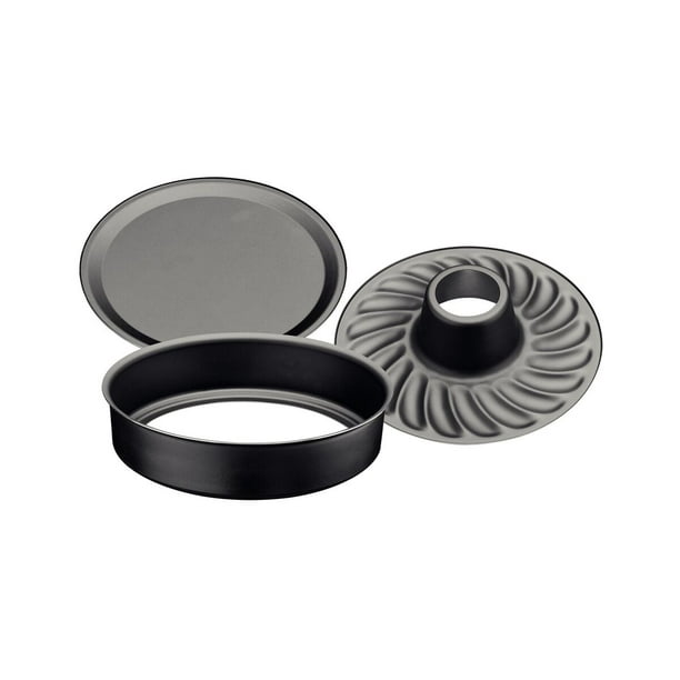 Molde para Tarta Tramontina Brasil en aluminio con revestimiento antiadherente Starflon Max Desmontable grafito 26 cm 3,3 L