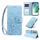 thumbnail image 1 of Funda Cartera para Samsung Galaxy S21 FE Perro Cachorro Grabado con Tarjetas Soporte Correa Azul, 1 of 6