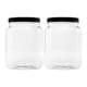 thumbnail image 1 of Frascos de plástico para almacenamiento CLEARVIEW CONTAINERS 1.9 L (paquete de 2, negro), 1 of 6