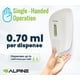 thumbnail image 3 of Dispensador de jabón Alpine, manual, montaje en pared, 800 ml, capacidad, color blanco, 3 of 9