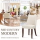 thumbnail image 4 of Sillas de comedor COLAMY, juego de 6 patas tapizadas de madera, color beige, 4 of 5