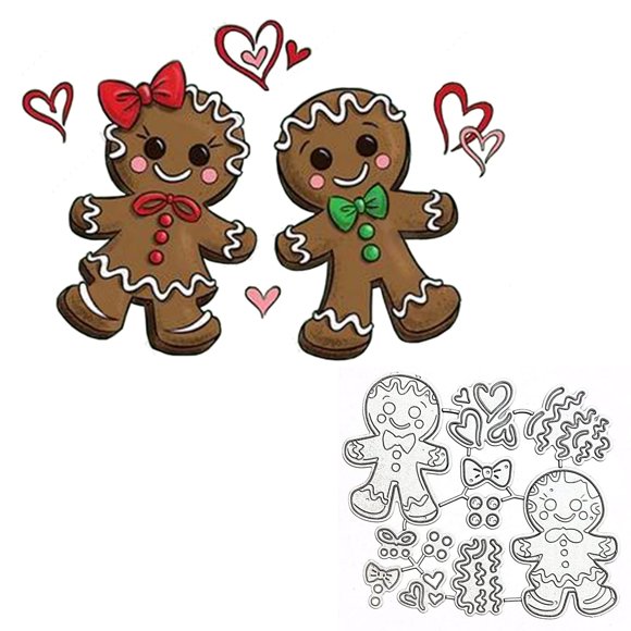 Troqueles Hinana 10,5 × 9,5 cm Muñeco de Pan de Jengibre Navideño