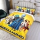 thumbnail image 3 of Megamente Conjunto de sábanas temático, trío de piezas, cómodo y amigable con la piel, diseño único, regalo de decoración para el hogar para familiares, amigos y fans,140cm *210cm, 3 of 6