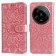 thumbnail image 3 of Funda tipo cartera FOXDOCK para Xiaomi 14 Ultra , diseño girasol en relieve, cuero PU, cierre magnético, soporte y tarjetero, 3 of 5