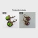 thumbnail image 1 of 2pcs/pair Vintage Dragonfly Earrings with Moonstone and Brass Glass Cabochon - Perfect Gift for Women and Men, 1 of 5