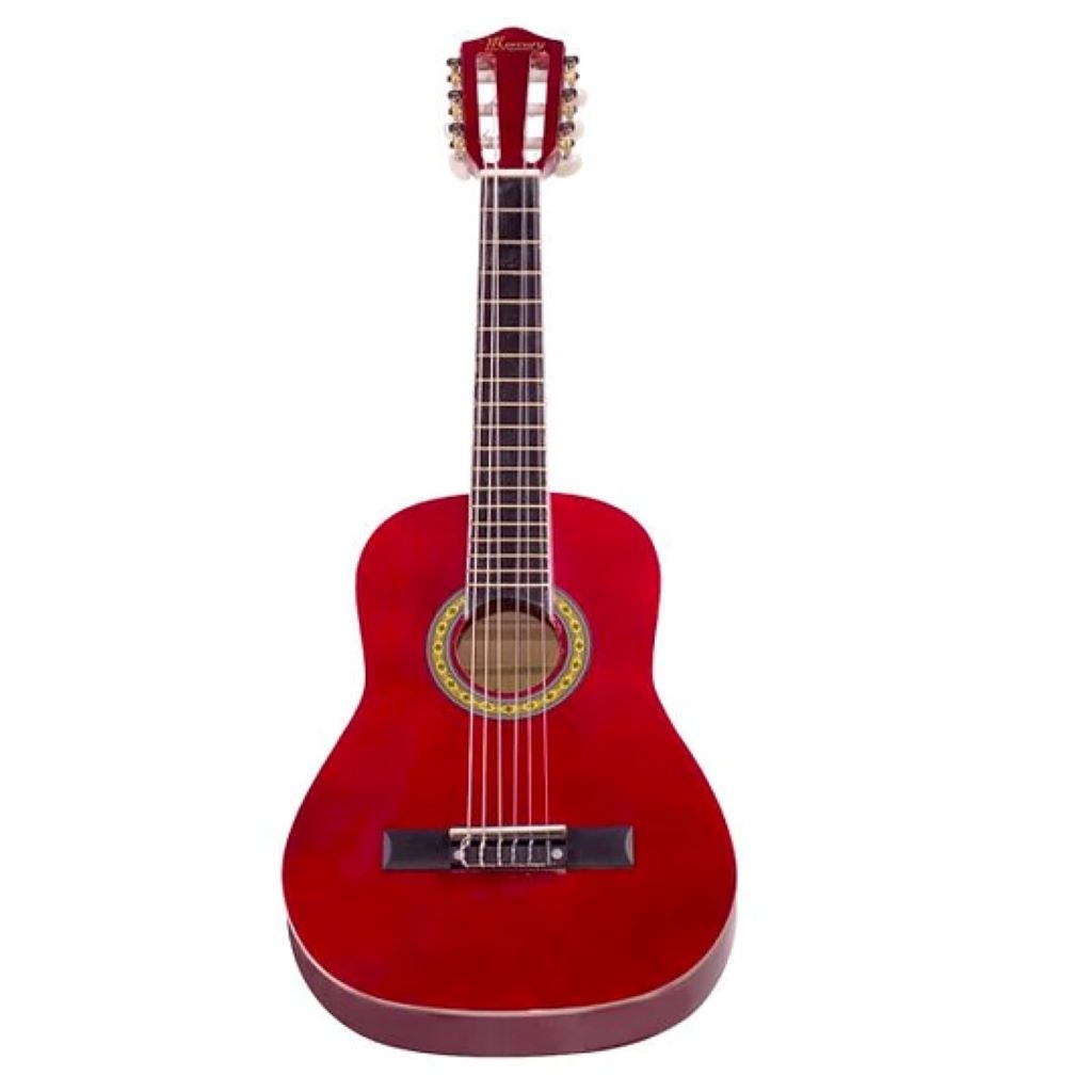 Guitarra Acustica Roja Con Funda Para Niño Mercury Mcg 30