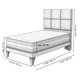 thumbnail image 5 of Cama 1.5 Plazas Europea Valencia Premium Respaldo Atenas Felpa Azul 105x190x70 Cm Resorte Bonell, 5 of 5