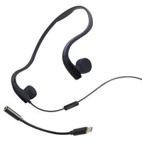 Magideal - Con Micrófono Banda Para El Cuello Auricular Control De Voz Choque Graves Profundos Auricular Estéreo Doble Liviano Para Ejercicio Gimnasio