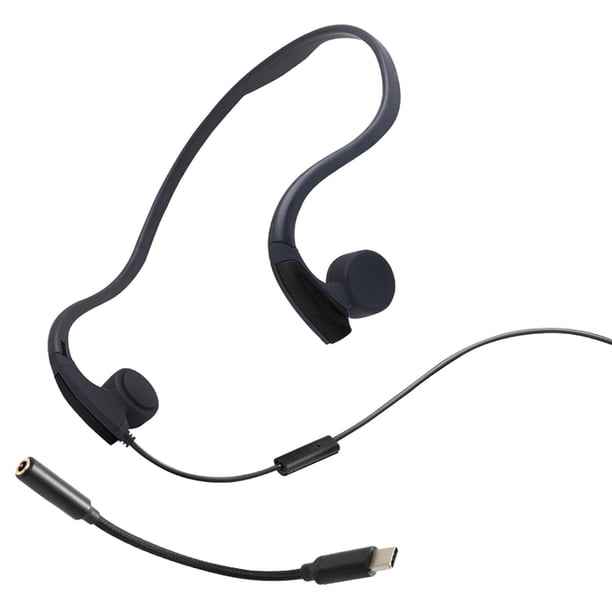 con micrófono Banda para el cuello Auricular Control de voz Choque Graves profundos Auricular estéreo doble liviano para ejercicio Gimnasio
