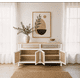 thumbnail image 3 of Buffet "Palqui" de Madera y Rattan Aparador con Puertas - Blanco - 150x40x80 cm, 3 of 3