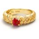 thumbnail image 1 of Anillos de Rubí Creados para Mujer con Acabado Cepillado Anillos de Plata Esterlina 925 Anillos de Boda con Circonia Cúbica Anillos de Compromiso de Oro para Mujer, 1 of 7