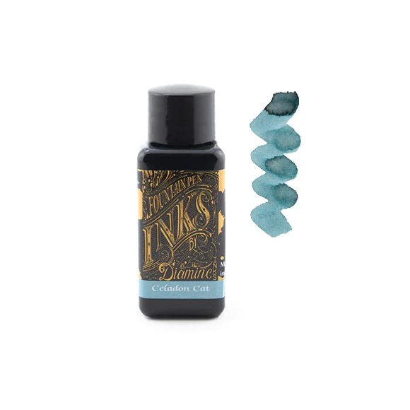 Tinta para pluma estilográfica Diamine 30 ml Celadon Cat