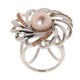 thumbnail image 1 of Moda Espiral Perla Bufanda Tricíclica Anillo Bufanda Hebilla Clip Pasadores Plata, 1 of 3