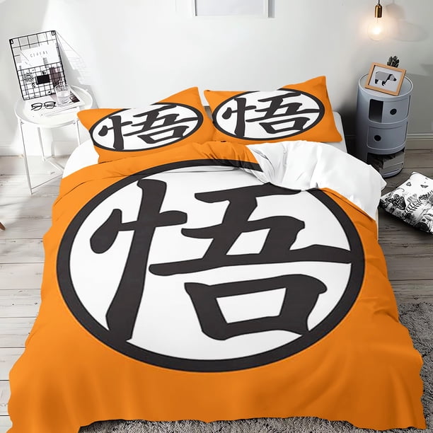 Dragon Ball Anime Duvet Cover Set Comforte Printed Cartoon Twin Size Bedding Sets Christmas Gifts 3-piece