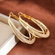thumbnail image 2 of Silvery Plating Mesh Twisted Hoop Earrings Inlaid Shiny Zircon Ear Piercing Jewelry For Women, 2 of 2