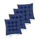 thumbnail image 4 of Cojines para silla de 4 piezas con lazos, cojines para silla de cocina interior y 16 puntos de fijación, cojín de asiento grueso, cojín de asiento cua Marina de guerra, 4 of 5