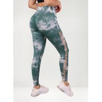 Genérica - Leggings Tie Dye Mujer Push Up Con Abertura Escalonada