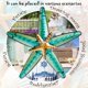 thumbnail image 2 of Decoración de Pared JOYBEE HOME&GARDEN Estrella de Mar de Metal 34 cm Azul, 2 of 8