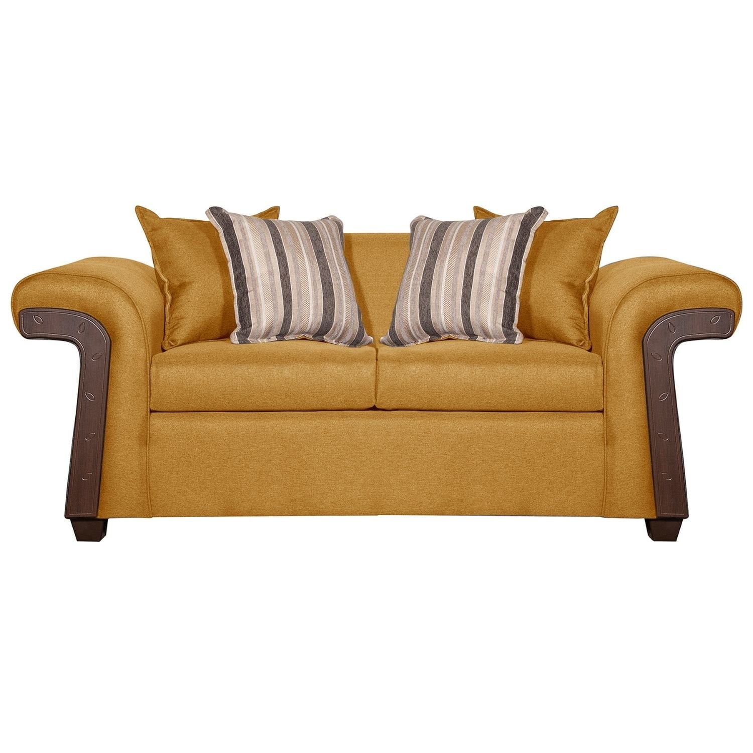 Ruzam Mobel - Sofá 2 Cuerpos Napoles Mostaza