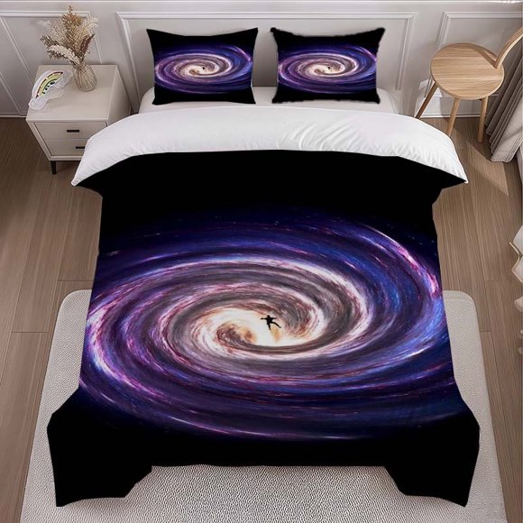 3pcs Cosmic Vortex Themed Bedding Set Duvet Cover and Pillowcase Set
