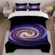 thumbnail image 1 of 3pcs Cosmic Vortex Themed Bedding Set Duvet Cover and Pillowcase Set, 1 of 5