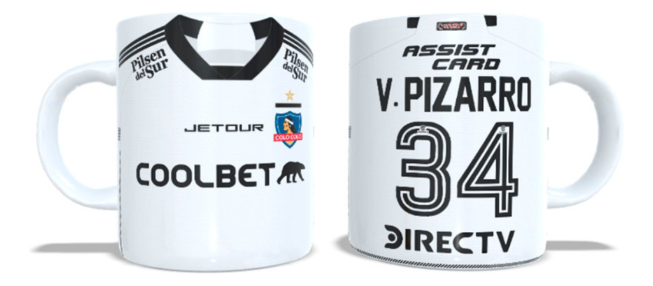 Arumistorechile - Tazon Taza + Porta Vaso Colocolo 2024 Vicente Pizarro