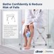thumbnail image 2 of Silla de ducha Drive Medical 12486, banco de baño plegable, blanco, 2 of 7