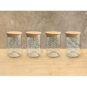 Green Glass - Pack 4 Frascos Patrón Cereales - 300Cc Blanco