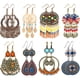 thumbnail image 1 of Aretes Hicarer, 8 pares, estilo vintage boho colgantes, 1 of 6