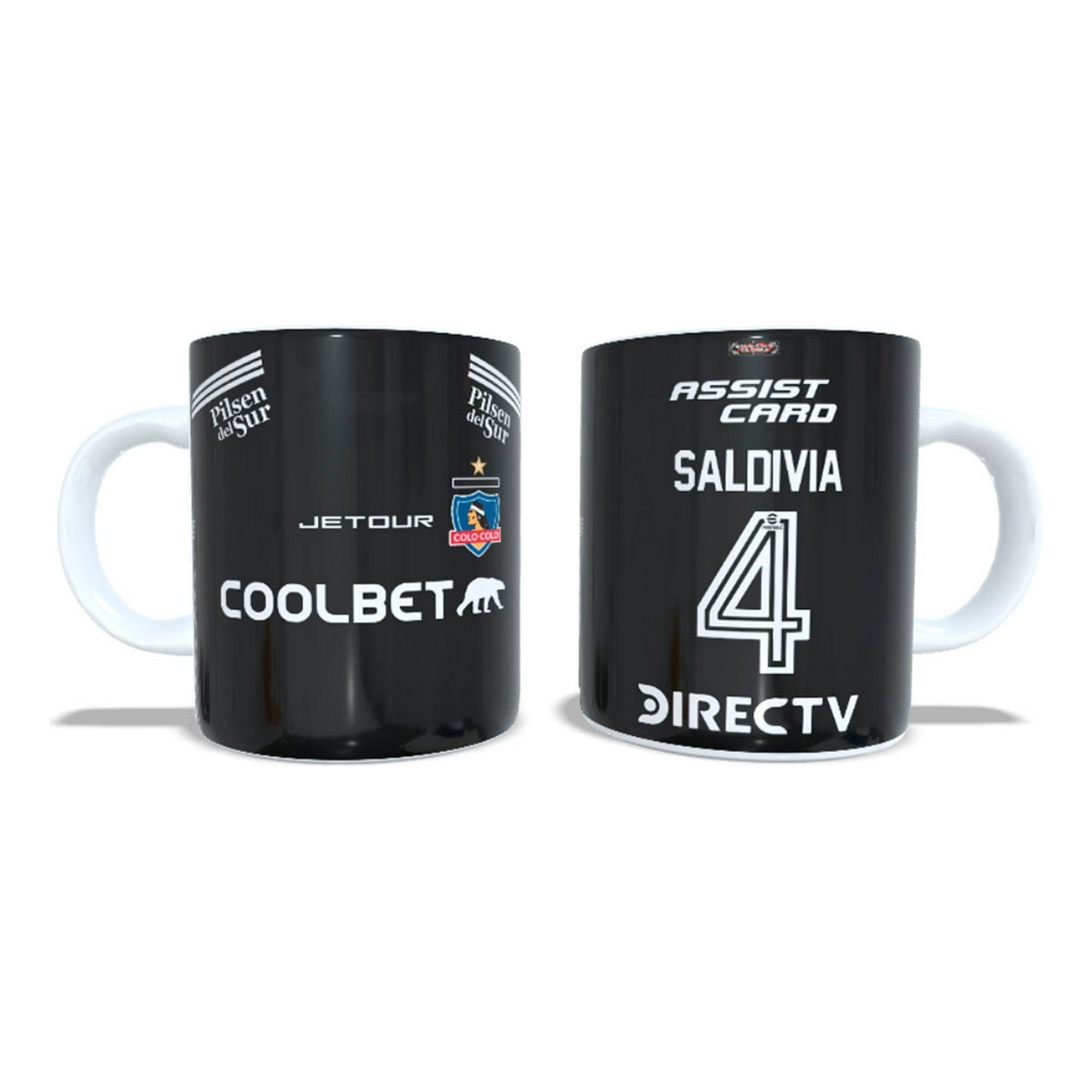 Arumistorechile - Tazon Taza + Porta Vaso Colocolo 2024 Negra - Alan Saldivia