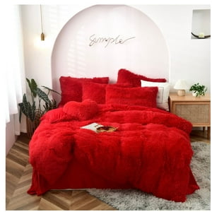 Todo Hogar Santiago Chile - Cubrecama Peludo Rojo 2Plazas