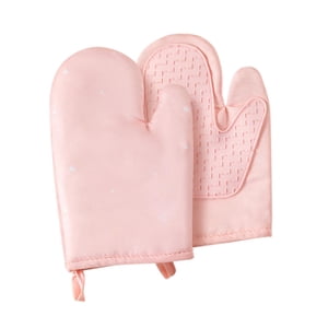 Magideal - Mittens De Cocina De Horno De Silicona Suministros Versátiles Versátiles Guantes De Aislamiento Aislamiento De Guantes De Cocción Sin Deslizamiento Pa Rosa