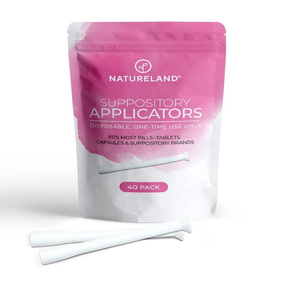 Aplicadores de supositorios vaginales Natureland, paquete 20/40 para mujeres