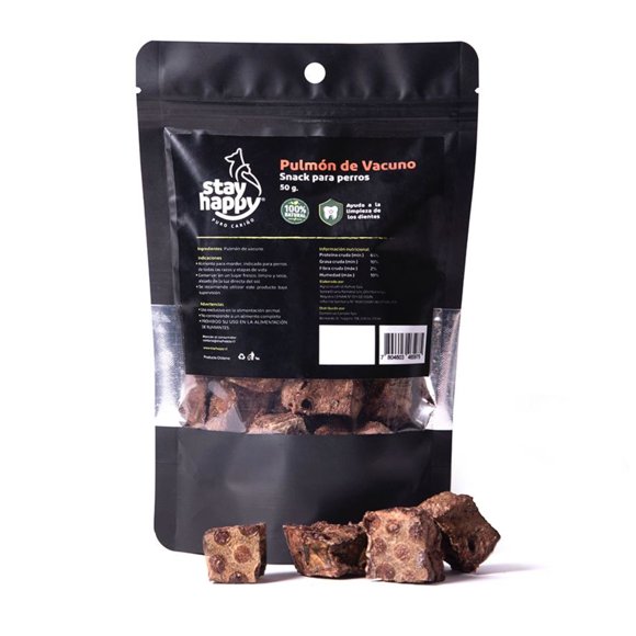 Sanck para Perro Pulmón de Vacuno Bolsa, 50 g