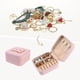 thumbnail image 2 of Organizador de Joyas Pequeño REGALWOVEN con Espejo, Caja Organizadora de Joyas, Regalos de Cumpleaños para Mujeres, Niñas, Amigas Rosa L, 2 of 7
