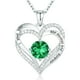 thumbnail image 1 of Collar colgante de amor de amor con piedra de nacimiento Zirconia, regalo de joyería de las mujeres para la Navidad, cumpleaños, aniversario, 1 of 5